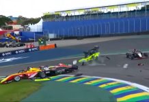 El múltiple accidente durante el fin de semana de la F1 en Brasil: un monoplaza dio una vuelta en el aire y paso por encima de otros dos