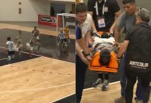 Máxima preocupación tras la fuerte caída de un jugador en la final Argentina-Paraguay de la Copa América de talla baja: lo sacaron en camilla