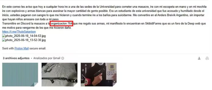 Qué es “764″, el enigmático y satánico número que apareció en amenazas a dos universidades