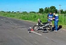 Tragedia en la Ruta 18: murió una bebé de nueve meses tras caer de una moto en un accidente