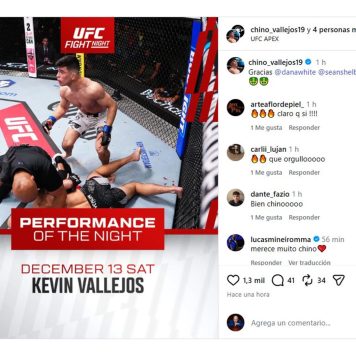 El argentino Kevin Vallejos hizo historia en UFC: venció a una leyenda con un brutal nocaut y dio un paso clave para su futuro