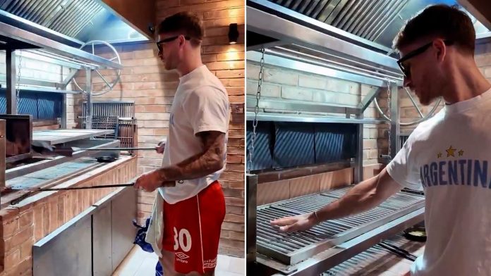 El asado que preparó Alexis Mac Allister en Inglaterra y abrió el debate sobre el punto de la carne: la tabla que causó furor