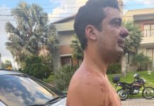 Dieron a conocer el video inédito de la escandalosa pelea de los tres futbolistas argentinos de Fortaleza de Brasil con un vecino durante el festejo de Año Nuevo