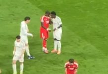 La polémica que se desató en Portugal por un gesto de un compañero de Prestianni con Vinicius tras el Real Madrid-Benfica de Champions League