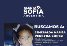 Activaron el Alerta Sofía por una nena de 2 años que desapareció en Córdoba: “Alguien se la llevó”