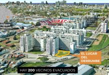 Así fue el derrumbe del estacionamiento en el edificio de Parque Patricios