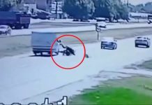 Brutal accidente en la Ruta 2: un motociclista chocó contra una camioneta, salió volando y resultó gravemente herido