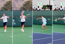 El peloteo viral entre David Nalbandian y Diego Schwartzman que enamoró a los amantes del tenis en Indian Wells
