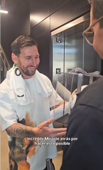 Emoción a primera vista: el regalo especial que sorprendió a Lionel Messi en Miami
