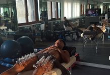 La impresionante imagen de una estrella del fútbol europeo que se sometió a una peculiar terapia