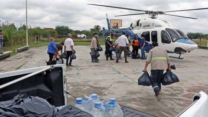 Llegan los helicópteros a Tucumán para reforzar asistencia sanitaria y provisión de alimentos