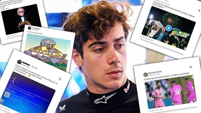 Los memes y reacciones por el error que le costó la penalización a Colapinto en el GP de Australia: Alpine y Briatore, los focos