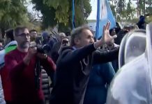 Katopodis quedó en el medio de una pelea con la Policía en una manifestación de ATE