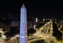 Más de 200 mil personas se sumaron a la celebración del 90° aniversario del Obelisco porteño