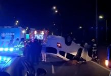 Un triple choque y vuelco en la avenida General Paz dejó al menos tres heridos