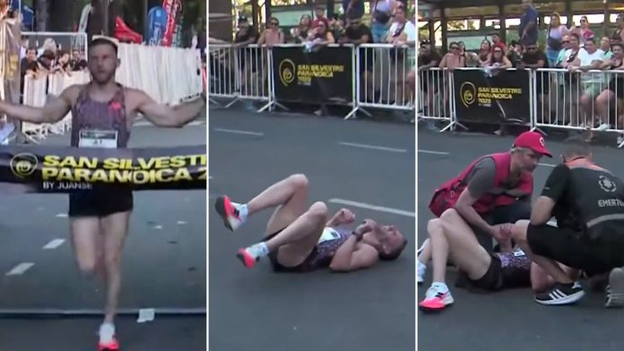 El golpe de calor que sufrió el ganador de la carrera San Silvestre tras cruzar la meta: “Venía un poco mareado”