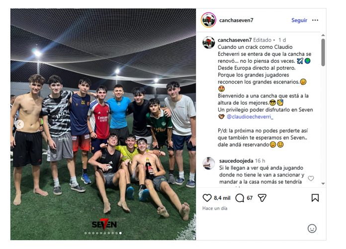 El video del Diablito Echeverri jugando descalzo con amigos que generó controversia antes de cambiar de club