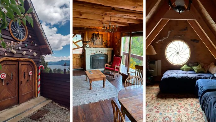 Ganó un concurso de alojamientos exóticos y fabricó una casa de cuentos de hadas en Bariloche: “Está inspirada en Hansel y Gretel”
