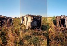 Tragedia en Ruta 36: volcó tras perder el control del auto, murió su esposa y sus hijos resultaron heridos