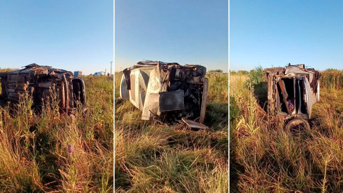 Tragedia en Ruta 36: volcó tras perder el control del auto, murió su esposa y sus hijos resultaron heridos