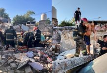 Colapsó el techo de una casa en Córdoba y tres personas fueron rescatadas de entre los escombros