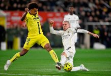 Con otra buena actuación de Franco Mastantuono, Real Madrid venció 2-0 a Villarreal por La Liga de España