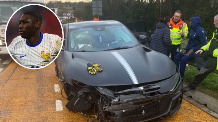 El duro accidente que sufrió Randal Kolo Muani en su Ferrari a horas de disputar un partido clave por la Champions League