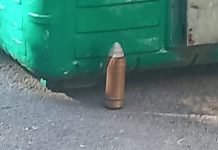 Encontraron una munición de guerra junto a un contenedor de basura en Palermo