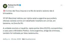 Imputaron por “injuria racial” a la argentina retenida en Brasil