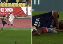 La brutal patada que recibió Nicolás Tagliafico en la victoria del Olympique de Lyon sobre el Mónaco