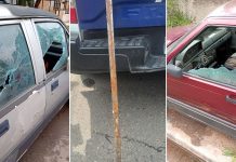 Locura en Córdoba: un hombre discutió con su padre y le rompió los vidrios de tres autos con un caño