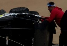 Otro accidente en un UTV: un hombre se fracturó la cadera luego de volcar en la playa de Costa Esmeralda