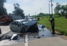 Un auto se incendió tras un violento choque en Tucumán: murió un hombre y hay tres personas heridas