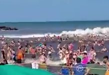 Un muerto y 35 heridos por una ola gigante que impactó en Santa Clara del Mar y Mar del Plata