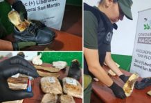 Detuvieron a tres personas por traficar casi 4 kilos de cocaína adosada al cuerpo y oculta dentro de su calzado