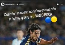 El mensaje de Edinson Cavani después de ser silbado en la Bombonera tras el empate de Boca Juniors y Racing