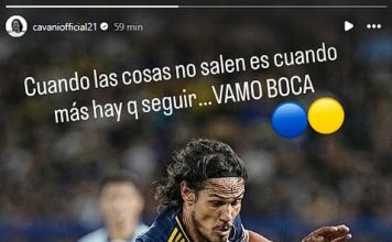 El mensaje de Edinson Cavani después de ser silbado en la Bombonera tras el empate de Boca Juniors y Racing