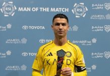 El show de Cristiano Ronaldo en la goleada del Al Nassr: del premio por su doblete al festejo con una prenda que vistió Messi