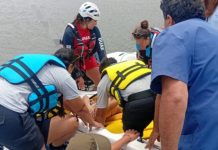 Rescataron a una turista que sufrió un accidente mientras practicaba un deporte náutico en Córdoba