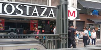 Caballito: cayó mampostería dentro de un local de comidas y evacuaron a clientes y empleados