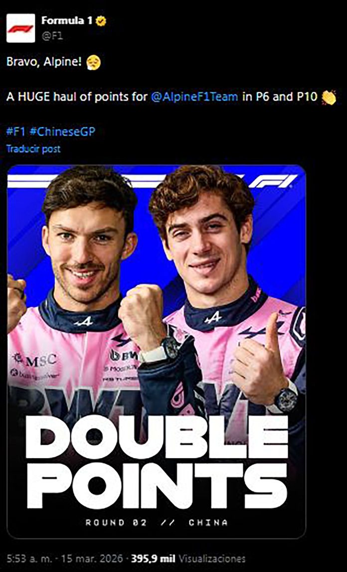 El gesto de Gasly que sorprendió a Colapinto tras el Gran Premio de China de Fórmula 1