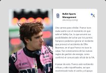 El pedido de la agencia que representa a Colapinto ante el acoso en redes que sufrió por el accidente de Bearman en Japón