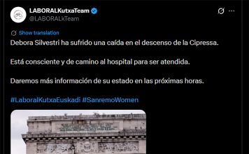 Espeluznante caída de la ciclista Debora Silvestri en la carrera Milán-San Remo: debió ser hospitalizada de urgencia