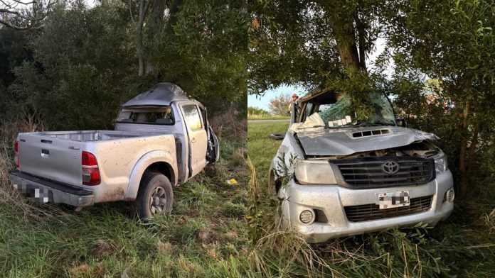 Tragedia en General Madariaga: un joven y su bebé murieron tras un choque brutal contra un árbol en la Ruta 74