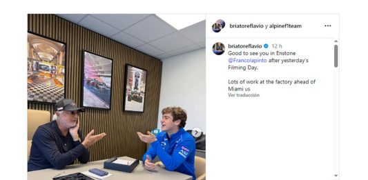 El mensaje de respaldo de Flavio Briatore a Franco Colapinto luego de la prueba especial que realizó a bordo del Alpine