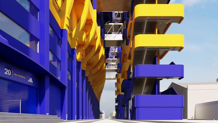 Imágenes inéditas del proyecto de ampliación de la Bombonera que propone Riquelme en Boca Juniors