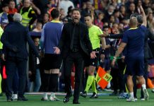 La contundente respuesta del Cholo Simeone luego de la dura patada que sufrió Thiago Almada en el partido contra Barcelona