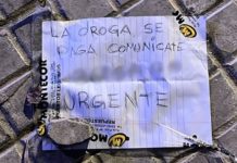 “La droga se paga”: prendieron fuego el portón de una cochera en el centro de Rosario y dejaron un mensaje narco