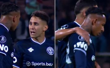 La insólita discusión entre Sebastián Villa y Matías Fernández en plena goleada de Independiente Rivadavia por la Libertadores
