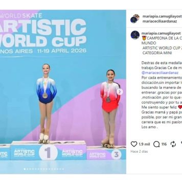 La patinadora argentina que se consagró campeona del mundo con 10 años: “Me siento super feliz”